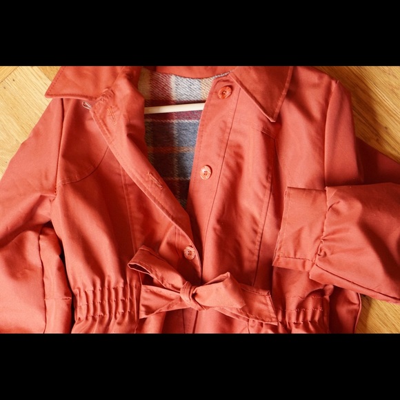 Vintage Trench Coat Contrast Lining - Picture 11 of 11